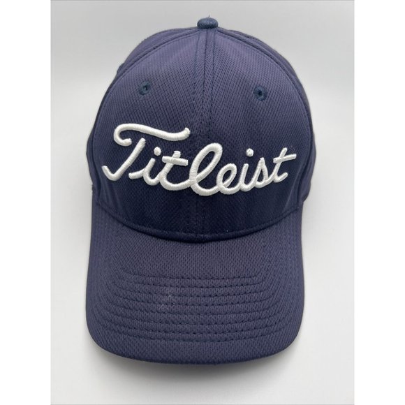 Titleist Golf Hat Navy Blue Fitted Medium/Large Golden Eagle Cap GR27 - Picture 1 of 6
